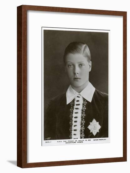 The Prince of Wales in His Investiture Robes, C1911-Campbell Gray-Framed Giclee Print