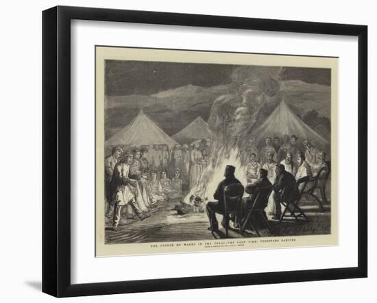 The Prince of Wales in the Terai, the Camp Fire, Thibetans Dancing-Joseph Nash-Framed Giclee Print