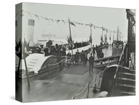 The Prince of Wales Inaugurating the London Steamboat Service, River Thames, London, 1905-null-Stretched Canvas
