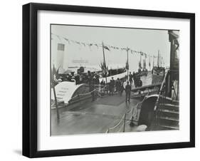 The Prince of Wales Inaugurating the London Steamboat Service, River Thames, London, 1905-null-Framed Premium Photographic Print