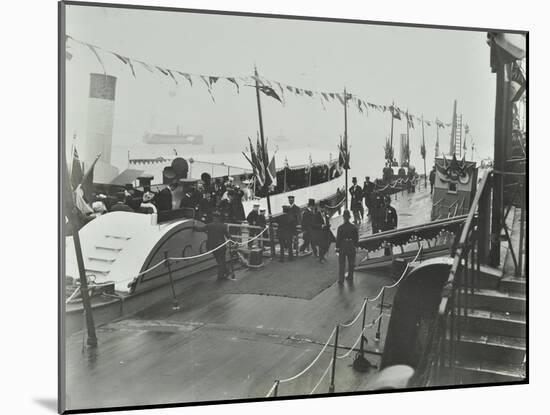 The Prince of Wales Inaugurating the London Steamboat Service, River Thames, London, 1905-null-Mounted Premium Photographic Print