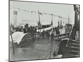 The Prince of Wales Inaugurating the London Steamboat Service, River Thames, London, 1905-null-Mounted Premium Photographic Print