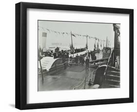 The Prince of Wales Inaugurating the London Steamboat Service, River Thames, London, 1905-null-Framed Photographic Print