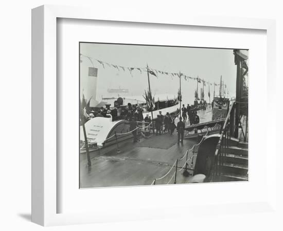 The Prince of Wales Inaugurating the London Steamboat Service, River Thames, London, 1905-null-Framed Photographic Print