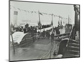 The Prince of Wales Inaugurating the London Steamboat Service, River Thames, London, 1905-null-Mounted Photographic Print