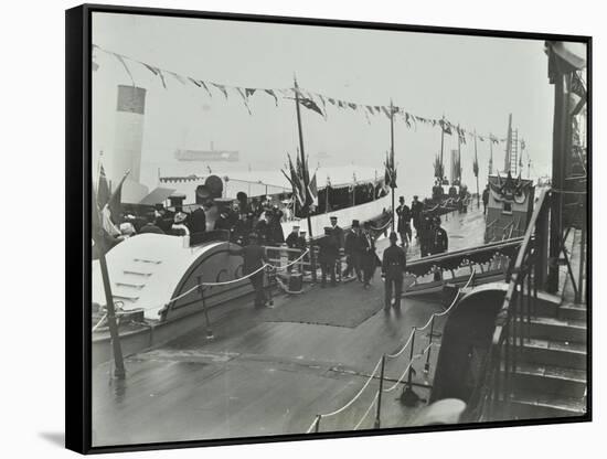 The Prince of Wales Inaugurating the London Steamboat Service, River Thames, London, 1905-null-Framed Stretched Canvas