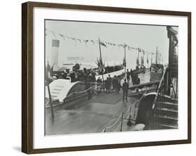 The Prince of Wales Inaugurating the London Steamboat Service, River Thames, London, 1905-null-Framed Photographic Print