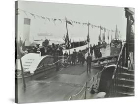 The Prince of Wales Inaugurating the London Steamboat Service, River Thames, London, 1905-null-Stretched Canvas