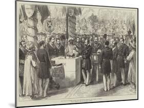 The Prince of Wales Laying the Foundation Stone of New Docks at Bombay-null-Mounted Giclee Print