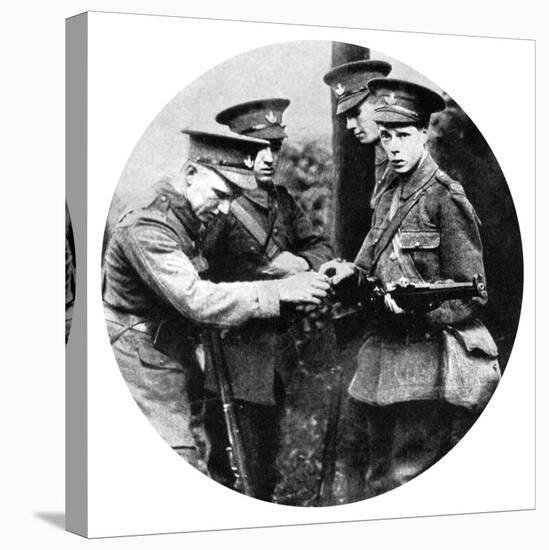 The Prince of Wales Loading a Rifle in the Grenadiers, First World War, 1914-null-Stretched Canvas