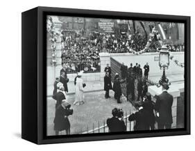 The Prince of Wales Officially Opening the Rotherhithe Tunnel, Bermondsey, London, 1908-null-Framed Stretched Canvas