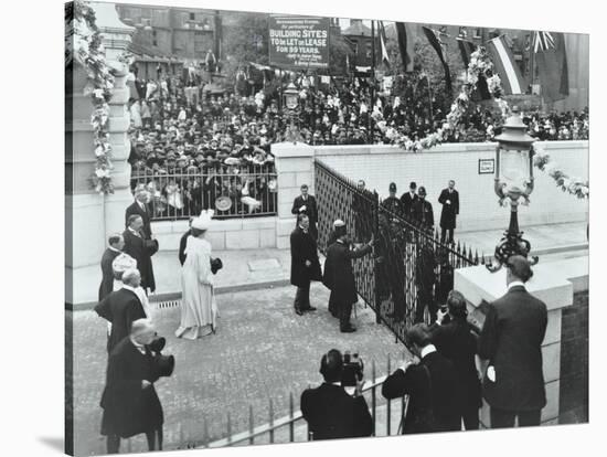 The Prince of Wales Officially Opening the Rotherhithe Tunnel, Bermondsey, London, 1908-null-Stretched Canvas