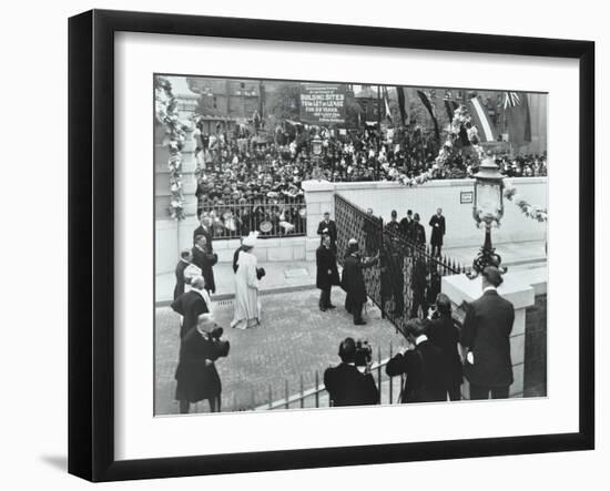 The Prince of Wales Officially Opening the Rotherhithe Tunnel, Bermondsey, London, 1908-null-Framed Premium Photographic Print