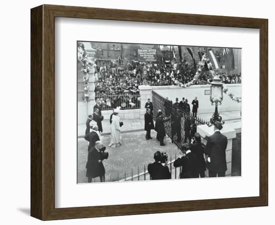 The Prince of Wales Officially Opening the Rotherhithe Tunnel, Bermondsey, London, 1908-null-Framed Photographic Print