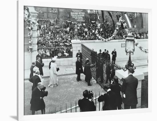 The Prince of Wales Officially Opening the Rotherhithe Tunnel, Bermondsey, London, 1908-null-Framed Photographic Print