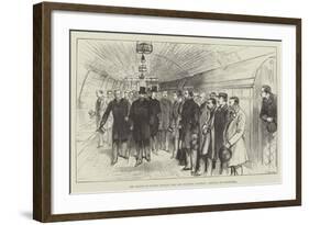 The Prince of Wales Opening the New Electric Railway, Arrival at Stockwell-null-Framed Giclee Print