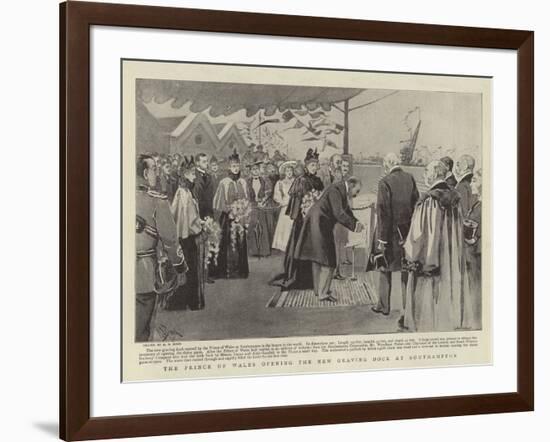 The Prince of Wales Opening the New Graving Dock at Southampton-Alexander Stuart Boyd-Framed Giclee Print