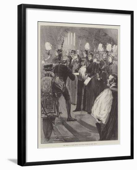 The Prince of Wales Opening the Royal College of Music, 2 May-Thomas Walter Wilson-Framed Giclee Print