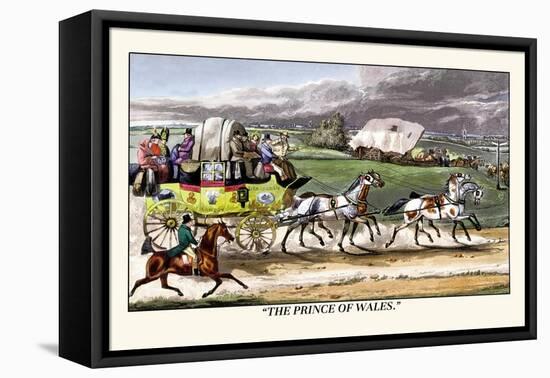 The Prince of Wales Rides on a Horse-Drawn Carriage-Henry Thomas Alken-Framed Stretched Canvas