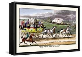 The Prince of Wales Rides on a Horse-Drawn Carriage-Henry Thomas Alken-Framed Stretched Canvas