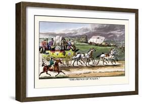 The Prince of Wales Rides on a Horse-Drawn Carriage-Henry Thomas Alken-Framed Art Print