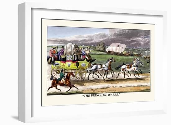 The Prince of Wales Rides on a Horse-Drawn Carriage-Henry Thomas Alken-Framed Art Print