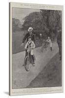 The Prince of Wales's Children as Cyclists-Amedee Forestier-Stretched Canvas