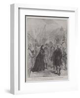 The Prince of Wales's Illness in 1871, the Queen at Wolverton Station on Her Way to Sandringham-Charles Robinson-Framed Giclee Print