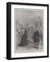The Prince of Wales's Illness in 1871, the Queen at Wolverton Station on Her Way to Sandringham-Charles Robinson-Framed Giclee Print