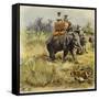 The Prince of Wales Tiger Hunting in India-Henry Payne-Framed Stretched Canvas