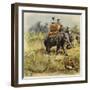 The Prince of Wales Tiger Hunting in India-Henry Payne-Framed Giclee Print