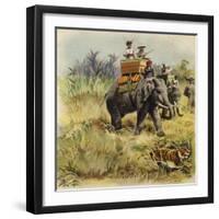 The Prince of Wales Tiger Hunting in India-Henry Payne-Framed Giclee Print