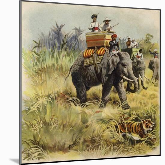 The Prince of Wales Tiger Hunting in India-Henry Payne-Mounted Giclee Print