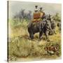 The Prince of Wales Tiger Hunting in India-Henry Payne-Stretched Canvas