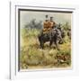 The Prince of Wales Tiger Hunting in India-Henry Payne-Framed Giclee Print