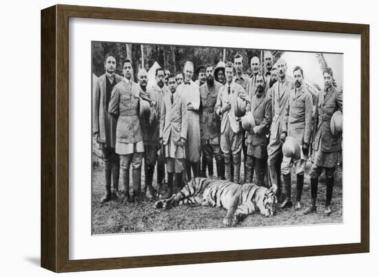 The Prince of Wales Tiger Shooting in Nepal, the Indian Tour, 1921-null-Framed Giclee Print