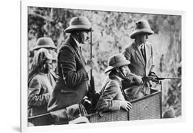 The Prince of Wales Tiger Shooting in Nepal, the Indian Tour, 1921-null-Framed Giclee Print