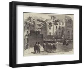 The Prince of Wales Unveiling the Marble Statue of the Queen at Aberdeen-null-Framed Giclee Print