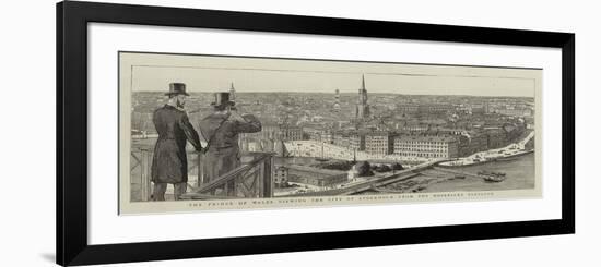 The Prince of Wales Viewing the City of Stockholm from the Mosebacke Elevator-null-Framed Giclee Print