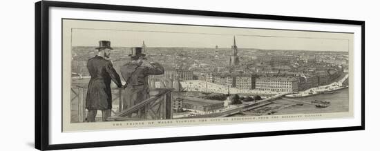 The Prince of Wales Viewing the City of Stockholm from the Mosebacke Elevator-null-Framed Giclee Print