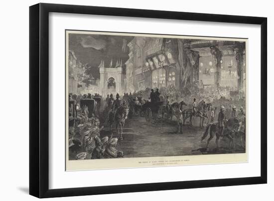 The Prince of Wales Viewing the Illuminations at Bombay-null-Framed Giclee Print