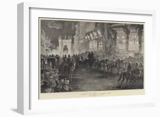 The Prince of Wales Viewing the Illuminations at Bombay-null-Framed Giclee Print