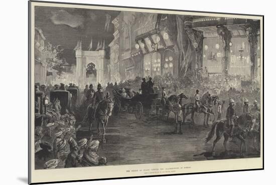 The Prince of Wales Viewing the Illuminations at Bombay-null-Mounted Giclee Print