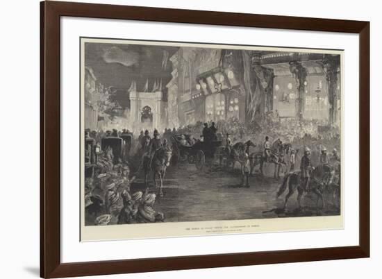 The Prince of Wales Viewing the Illuminations at Bombay-null-Framed Giclee Print