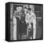 The Prince of Wales visiting a miners cottage in the Northeast of England, 1929 (1936)-null-Framed Stretched Canvas