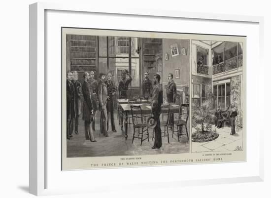 The Prince of Wales Visiting the Portsmouth Sailors' Home-null-Framed Giclee Print