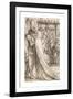 The Prince's Progress - Compositional Study for 'You Should Have Wept Her Yesterday'-Dante Gabriel Rossetti-Framed Premium Giclee Print