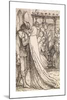 The Prince's Progress - Compositional Study for 'You Should Have Wept Her Yesterday'-Dante Gabriel Rossetti-Mounted Premium Giclee Print