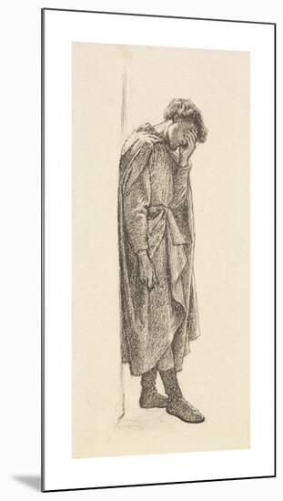 The Prince's Progress - Figure Study of the Prince for 'You Should Have Wept Her Yesterday'-Dante Gabriel Rossetti-Mounted Premium Giclee Print