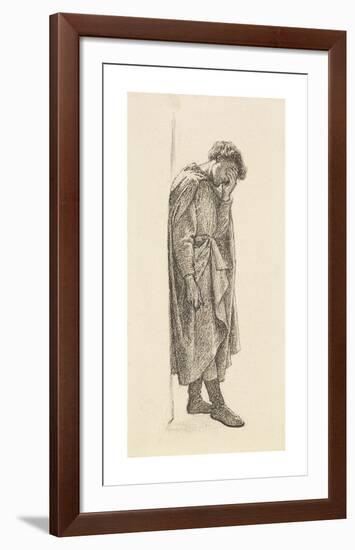 The Prince's Progress - Figure Study of the Prince for 'You Should Have Wept Her Yesterday'-Dante Gabriel Rossetti-Framed Premium Giclee Print